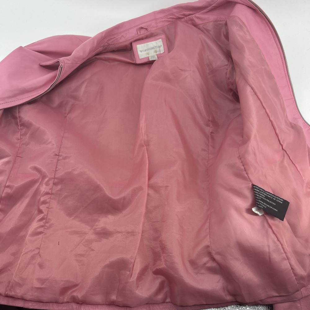 Worthington Jacket Coat Women's Casual Large Pink Lined Lightweight Fairy Casual - Picture 7 of 16
